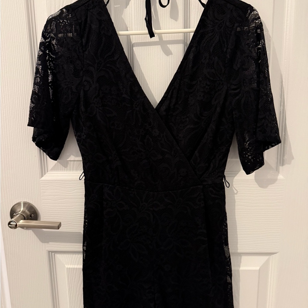 Elegant Black Lace Romper